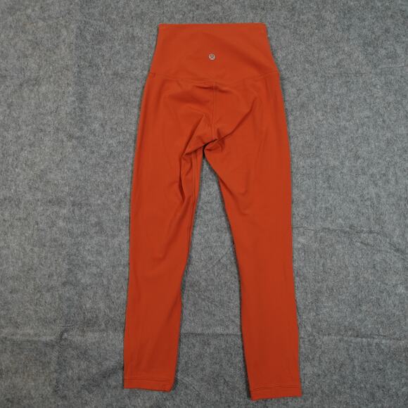Lululemon Leggings Womens 2 Align High Rise Crop 22" Red Yoga Soft Run Workout - Picture 6 of 8